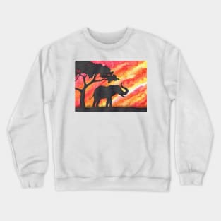 Elephant Watercolour Crewneck Sweatshirt